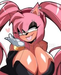 1girls amy_rose big_breasts breasts breasts_out busty busty_female cigarette cleavage cleavage_overflow enormous_breasts female female_focus female_only fleshpie669 furry furry_female furry_only giant_breasts gigantic_breasts huge_breasts large_breasts massive_breasts pinup sonic_(series) sonic_the_hedgehog_(series) tits_out v_rose_(peachpie669)