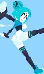 1girls anus blue-chan female low_poly no_outlines polez polygon pussy solo tagme