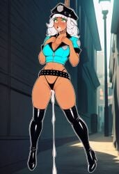 after_rape ai_generated choking hanged imminent_death league_of_legends noose police_uniform qiyana_yunalai rape skimpy_clothes slut slutty_female strangling whore