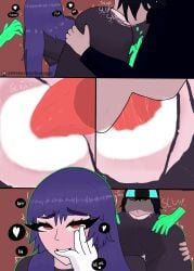 anal_juice ass_up back_view background big_ass big_breasts big_butt breasts censored censored_anus censored_genitalia censored_penis censored_pussy challenge clothed color colored colored_skin comic comic_page comic_panel comic_strip cute cute_face dialogue dominant_female domination english english_dialogue english_language english_text feet_out_of_frame feet_up female front_view gloved_hands gloves grabbing half-closed_eyes half-dressed half_naked hands_up handwear heart horny horny_expression horny_female human licking licking_ass looking_at_partner looking_back male nintendo overnight pale_skin panty_pull pantyhose patreon patreon_logo patreon_username pokemon pokemon_(game) pokemon_trainer presenting_anus purple_hair red_eyes ripped_clothing ripped_stockings sabrina_(pokemon) serious_look shy text text_bubble thick_ass thick_legs thick_penis thick_thighs thighs