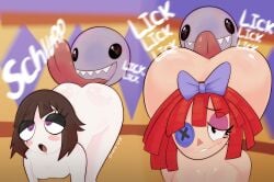 anilingus ass ass_focus ass_lick ass_licking ass_up bending_over big_ass bubble_(the_amazing_digital_circus) completely_nude_female dweezyvox licking_ass nude nude_female pomni_(the_amazing_digital_circus) ragatha_(the_amazing_digital_circus) rimming rimming_female the_amazing_digital_circus