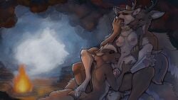 2026 anal anal_sex anthro anthro_on_anthro anthro_penetrated anthro_penetrating anthro_penetrating_anthro antlers areola ass biped bisexual bondage bound breasts canid canine canis claws cunnilingus deer digital_drawing_(artwork) digital_media_(artwork) erection feet female female/female female_penetrated ffm fingers fur genitals group hand_in_mouth hi_res horn male male/female male_penetrating male_penetrating_female mammal nipples oral penetration penile penile_penetration penis penis_in_ass restraints rope rope_bondage ruaidri sex shaded slave tail toes trio vaginal_penetration vulva wolf