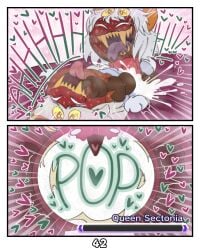 absurd_res arachnid arthropod blood blush bodily_fluids broken_condom cervix comic condom cum cum_in_uterus cum_in_vagina cum_inside dark_body dark_skin duo excessive_cum excessive_genital_fluids female floating_hands fucked_silly gameplay_mechanics genital_fluids grey_hair gui hair health_bar heart_eyes heart_symbol hi_res kirby:_triple_deluxe kirby_(series) kittipaws male male/female nintendo onomatopoeia orgasm orgasm_face penetration penile penile_penetration penis_in_vagina queen_sectonia queen_sectonia_(original_form) scarf screaming sex sexual_barrier_device sharp_teeth sound_effects sparkles spider spidr sweat taranza teeth text tongue tongue_out unusual_anatomy unusual_eye_placement uterus vaginal_penetration