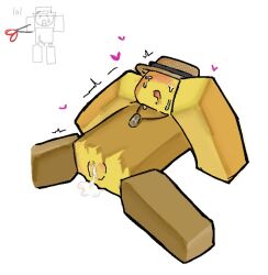 0spawnzer accurate_robloxian blocky_body blush cum cum_inside pussy ripped_clothing roblox robloxian tagme tagme_(artist) thomas_(0spawnzer)