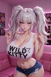 ai_assisted ai_generated gaby_(lucy_y_gaby) gaby_kittens huge_ass huge_breasts t_survivor true_survivor_95745 wild_kitty