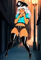 after_rape ai_generated air_dancing choking hanged imminent_death league_of_legends noose police_uniform qiyana_yunalai rape skimpy_clothes slut slutty_female strangling whore