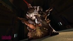 anal anal_sex animated bara black_panther_(marvel) black_panther_(marvel_rivals) dark-skinned_male dark_skin erect_while_penetrated gay long_tongue male male_only marvel marvel_rivals muscular muscular_male no_sound power_bottom size_difference small_dom_big_sub t'challa tagme tetesin venom_(marvel) venom_(marvel_rivals) video