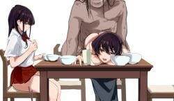 1boy 2girls altered_common_sense bent_over bent_over_table change_in_common_sense common_sense_change daughter_(lore) duo duplicate female happy_trance human komi-san_wa_komyushou_desu komi_shouko komi_shuuko male male/female mamimi_(artist) mamimi_(mamamimi) mammal milf mother mother_(lore) mother_and_child_(lore) mother_and_daughter mother_and_daughter_(lore) parent_(lore) parent_and_child_(lore) parent_and_daughter_(lore) questionable_consent rape sex solo_focus ugly_bastard ugly_man unaware unaware_hypnosis
