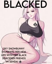 ai_assisted ai_generated black_sclera blacked blacked_clothing huge_ass huge_breasts jujutsu_kaisen pink_eyes pink_hair queen_of_spades uro_takako