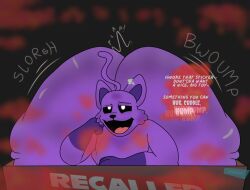 1boy anthro arm_tuft arm_up ass big_ass big_butt black_eyes bottom_heavy box bubble_ass bubble_butt butt catnap_(poppy_playtime) critters_(poppy_playtime) digital_art digital_drawing_(artwork) digital_media_(artwork) domestic_cat fanart feline gigantic_ass gigantic_butt half-closed_eyes hand_on_cheek horror_game huge_ass hyper hyper_ass hyper_butt jiggling_ass looking_away luzlanlombraps male massive_ass massive_butt mob_entertainment no_humans open_mouth poppy_playtime purple_fur raised_tail shwungus smiling_critters tail text text_bubble thighs tuft