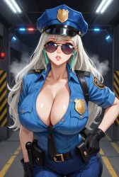 ai_assisted ai_generated gaby_(lucy_y_gaby) gaby_kittens huge_ass huge_breasts police_uniform policewoman t_survivor true_survivor_95745