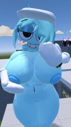 big_breasts big_titties blush boobs_out breasts breasts_out connie_(dandy's_world) dandy's_world ghost_girl ghost_nipples hand_on_boob hand_on_breast large_boobs large_breasts large_tits looking_at_viewer naked naked_boobs naked_breasts naked_tits nude nude_breasts nude_tits rec_room showing_off smug_face tits_exposed tits_out titties titties_out