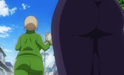 animated anime_screenshot elf elf-san_wa_yaserarenai elfuda female huge_ass kuroeda multiple_girls running