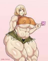 1girls abs absurd_res absurdres almost_naked artist_name ashley_graham belly belly_button big_ass big_breasts big_butt big_nipples big_thighs blonde_female blonde_hair blue_eyes capcom clothed clothing condom erect_nipples high_resolution highres holding_condom huge_ass huge_breasts huge_nipples huge_thighs inminent_sex light_skin looking_at_viewer mr_foxy15 muscle_mommy muscular muscular_female muscular_legs nipples nipples_visible_through_clothing resident_evil resident_evil_4 shorts simple_background smiling smiling_at_viewer standing teasing tight_clothing topwear voluptuous voluptuous_female