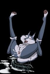 4_fingers 4_toes absurd_res anal_squirt anthro augur_of_ebrietas bloodborne blue_body blue_fur bodily_fluids breasts canid canine canis cheek_tuft cum cum_inside eyestalks facial_tuft feet female feral fingers fluffy fluffy_tail fromsoftware fur gastropod genital_fluids genitals group hi_res illumination_entertainment inflation legs_up mammal mollusk porsha_crystal questionable_consent sing_(movie) slug small_breasts sony_corporation sony_interactive_entertainment stomach_bulge tail toes tuft vulva white_body white_fur wolf wolfinasuit zoophilia