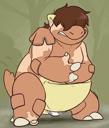 binturongboy brown_body brown_hair claws digital_media_(artwork) egg egg_laying female feral finger_claws fused_fingers hair hi_res human human_to_feral kangaskhan mammal mid_transformation nintendo pokémon_(species) pokemon pregnant semi-anthro simple_background solo species_transformation toe_claws transformation video_games white_claws