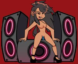 animated ayana_(ratnonfat) dark-skinned_female dark_skin female friday_night_funkin gif heels high_heel_boots long_hair mob_face nude orgasm_face