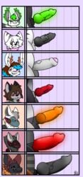 anthro athen_hobkin bud_(budpup) budpup canid canid_demon canine canis chart ctiu-149 demon dragon eddie_hellhound foreskin genitals glowing glowing_genitalia group hellhound hi_res hobkin horn humanoid_genitalia hybrid jackalope koilagon kori_baker lagomorph machine male mammal med-1221 penile_spines penis penis_lineup penis_size_chart penis_size_difference protogen shoe_(character) wolf