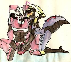 2girls alien alien_girl arcee arcee_(g1) blackarachnia blue_eyes female_only fingering fingering_partner kiss machine masturbating_other masturbation multiple_girls pink_panties pussy pussy_juice pussy_juice_stain red_eyes robot robot_girl transformers transformers_animated vagina yuri