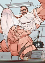 1boy abs arms_up bara biceps big_pecs brown_hair bulge desk erection erection_under_clothes facial_hair glasses growing growth growth_sequence huge_balls huge_cock huge_penis hyper hyper_balls hyper_genitalia hyper_penis hyper_testicles laptop looking_at_penis looking_down male male_focus male_only male_solo muscle muscles muscular muscular_arms muscular_back muscular_legs muscular_male muscular_thighs neofake12 nipples office pecs public solo solo_male tight tight_clothes tight_clothing tight_pants torn_clothes torn_clothing torn_pants torn_shirt traps underwear veins veiny_penis white_underwear