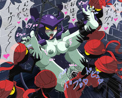 ahegao batgal black_skin breasts_out female gangbang multiple_boys pussy pussy_juice restrained shantae shantae_and_the_seven_sirens smooth_skin tagme tongue_out vaginal_penetration vaginal_sex