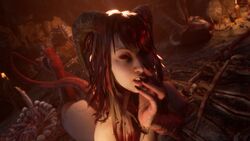 2021 3d agony_(series) demon demon_girl demon_horns hell horns monster_girl screencap screenshot succubus succubus_(madmind_studio) succubus_horns succubus_tail video_game vydija