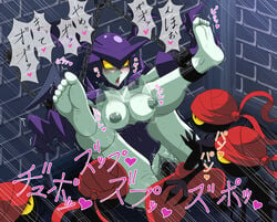 batgal black_skin female multiple_boys pussy restrained shantae shantae_and_the_seven_sirens smooth_skin tagme vaginal_penetration vaginal_sex