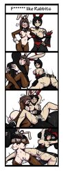 4koma bakaiju bunny_ears bunnysuit comic hod_(lobotomy_corporation) library_of_ruina project_moon tagme yujin_(library_of_ruina)