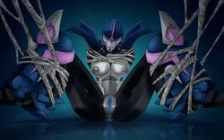 1girls 2d 2d_(artwork) almond anus arcee arcee_(prime) big_breasts blue_pussy breasts busty color colored female female_only gray_nipples grey_breasts grey_nipples huge_breasts nipples open_legs pussy pussy_juice robot robot_girl solo spread_legs tagme tied_up transformers transformers_prime vagina