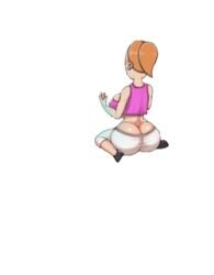 1girls adult_swim ass_cleavage ass_focus backboob big_ass big_breasts big_butt boob_window butt_crack clothed cydlock edit female female_only hourglass_figure no_bra no_underwear rick_and_morty summer summer_smith tagme