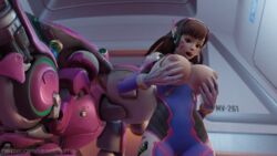 3d ass_expansion blender breast_expansion breasts d.va female giantess growth huge_breasts looking_at_viewer nude overwatch sequence skin_tight suit torn_clothes vanasmut wardrobe_malfunction