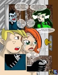 2boys 2girls comic disney dr._drakken drawn-sex.com english_text female kim_possible kimberly_ann_possible male multiple_boys multiple_girls ron_stoppable shego speech_bubble text ujinko