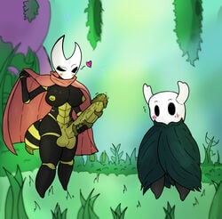 1futa 1other aamrin ambiguous_gender areolae balls big_ass big_balls big_breasts big_penis breasts cape cloak duo flaccid flaccid_penis futanari hollow_knight hornet hornet_(hollow_knight) huge_cock humanoid humanoid_penis insect insect_girl insect_humanoid insects penis protagonist_(hollow_knight) red_cape rule_63 shortstack siblings size_comparison size_difference small_but_hung team_cherry vessel_(species)