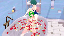 areolae bath blood bloody_penis breasts death death_by_penis female female_death femsub flower_petals futa_on_female futadom futanari gore green_hair guro head_grab large_breasts logonis neck_fucking nipples penis pubic_hair pussy rape snuff wound_fucking wriggle_nightbug yuka_kazami