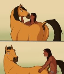 2boys absurd_res all_fours anal anal_sex anatomically_correct anatomically_correct_anus animal_anus anus ass bestiality big_anus big_butt blush comic doggy_style dreamworks duo ekayas equid equine equine_anus feral feral_penetrated from_behind_position gay genitals hi_res horse horse_penetrated human human_on_feral human_on_male human_penetrating human_penetrating_feral humanoid_genitalia humanoid_penis interspecies kissing large_ass larger_feral little_creek love male male/male male_on_feral male_only male_penetrated male_penetrating male_penetrating_feral male_penetrating_male mammal nude penetration penis penis_in_ass quadruped sex size_difference small_dom_big_sub smaller_human spirit:_stallion_of_the_cimarron spirit_(character) story story_in_description yaoi zoophilia
