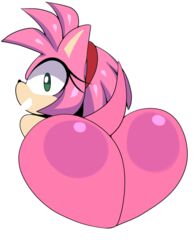 1girls amy_rose ass big_ass female nude sega solo sonic_(series) sonic_the_hedgehog_(series) squish_(artist) tagme