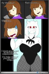 1girls ambiguous_gender big_ass big_breasts big_butt femdom frisk furry furry_ass furry_breasts huge_ass huge_breasts malesub mojiuwu nervous nervous_smile scared slightly_chubby toriel undertale white_body