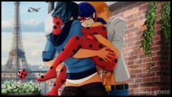 1girls adrien_agreste colored faceless_male hetero heterosexual ladybug_(character) luka_couffaine marinette_dupain-cheng miraculous_ladybug multiple_boys multiple_males photoshop rodyp tagme