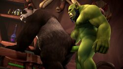 gay gay_sex indoors male male/male orc orc_(warcraft) orc_male pandaren pandaren_male penetration sex warcraft world_of_warcraft