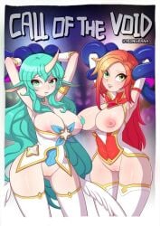 league_of_legends miss_fortune soraka star_guardian_miss_fortune star_guardian_series star_guardian_soraka tagme