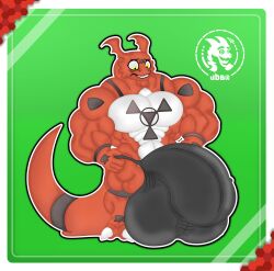 anthro balls bandai_namco big_balls big_penis clothing digimon digimon_(species) genitals guilmon hi_res huge_balls huge_cock hyper hyper_balls hyper_genitalia hyper_penis jdbo-arts male muscular pecs penis solo tail underwear