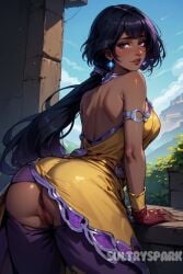 1female 1females 1girls 1woman ai_generated artist_name ass black_body black_female black_girl black_hair black_skin breasts brown_body brown_skin character female from_behind futarush genital genitals league_of_legends league_of_legends:_wild_rift looking_at_viewer looking_back looking_pleasured medium_breasts nilah outdoor outdoors patreon patreon_username ponytail purple_eyes pussy sky small_breasts sultryspark thick_ass torn_clothes torn_clothing vagina video_game video_games