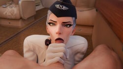 1boy 1boy1girl 1girl 1girl1boy 2026 3d 3d_(artwork) black_cat_(marvel) black_cat_(marvel_rivals) blender blowjob blowjob_face clothed felicia_hardy green_eyes joocifer kneeling lipstick marvel marvel_comics marvel_rivals spider-man_(series) sucking_tip tip_sucking white_hair