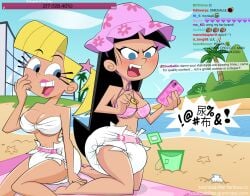 abdl beach bikini_top diaper diaper_fetish livestream stream_chat toonbabifier trixie_tang veronica_star