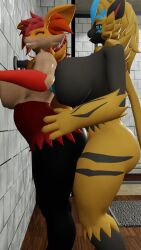 3d anthro aurora_(nbanoob) big_ass big_breasts breasts bubble_butt delphox female furry futanari huge_ass huge_breasts mysticalphox nipples pokemon pokemon_(species) sex thick_thighs wide_hips zeraora