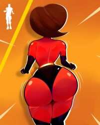 ass ass_focus backview brown_hair bubble_butt dancing elastigirl elastigirl_(fortnite) emote fortnite fortnite:_battle_royale fully_clothed helen_parr helen_parr_(fortnite) huge_ass mckeyes party_hips shaking shaking_butt small_waist tagme the_incredibles thick_thighs wide_hips