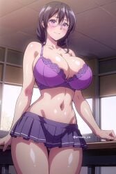 ai_generated arisato_yu big_breasts eroge_de_subete_wa_kaiketsu_dekiru! lingerie saitou_fumika