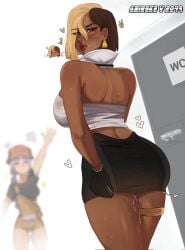 ) 1girls abdomen abioske after_sex annoyed annoyed_expression antonia_(fortnite) ass back_view belly belly_button big_ass big_breasts big_thighs blueprint blurred_background blurry_background dark-skinned_female dark_hair dark_skin dat_ass dripping dripping_pussy dripping_wet fortnite fortnite:_battle_royale fully_clothed hand_on_ass hand_on_butt looking_at_viewer looking_back looking_pleasured mae_(fortnite) miniskirt office office_chair office_clothing office_lady pussy_juice pussy_juice_drip seductive seductive_body seductive_female see-through see-through_clothing see-through_top sitting sitting_on_chair solo solo_female solo_focus staring_at_viewer talking_to_viewer tan_body tan_skin thick_hips thick_legs thick_thighs thighs_together thin_waist tie tummy two_tone_hair