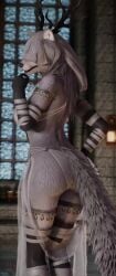 3d 3d_animation animated anthro antlers armlet ass bandage bethesda_game_studios big_butt black_body black_skin bloodborne breasts canid canine clothed clothed_anthro clothed_female clothing curtains digital_media_(artwork) female female_anthro fromsoftware fur furry gloves_(marking) grey_body grey_fur grey_hair hair hi_res high_framerate hip_sway horn huge_filesize leg_markings legend0fjan leglet lingerie looking_at_viewer mammal markings microsoft mythological_canine mythological_creature mythology nipples no_sound seductive short_playtime silk skyrim smile socks_(marking) solo sony_corporation sony_interactive_entertainment swinging_hips tagme tail the_elder_scrolls translucent translucent_clothing translucent_lingerie veil vicar_amelia video were werecanid werecanine werewolf white_body white_fur wide_hips window