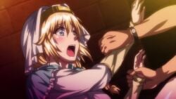 ahe_gao animated ass_grab blonde_hair bouncing_breasts breast_grab breasts censored cum cum_in_pussy cum_inside cum_on_body cum_on_clothes cum_on_face cum_on_upper_body drooling handjob harem hentai hug isekai_yaricir_omae_no_mono_wa_ore_no_mono japanese_voice_acting large_breasts leg_up legs_up missionary moaning navel nipple_play nipple_tweak nipples nun one_eye_closed open_mouth orgy panties_around_leg pussy_juice saliva sex sound sweat tagme tears tongue_out torn_clothes video